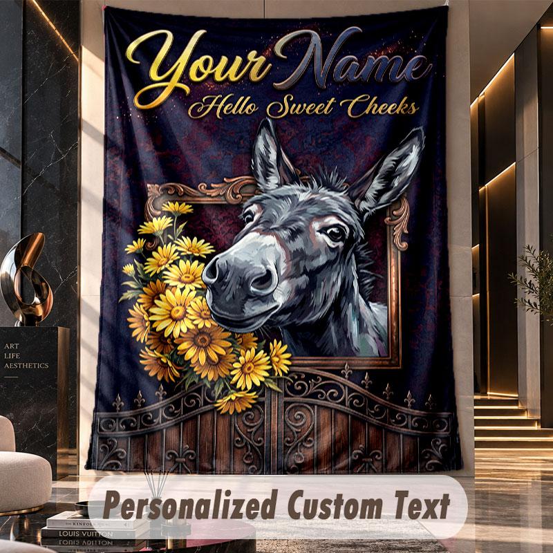 Horse (46) Theme Custom Tapestry Personalized Custom Name Text Wall Hanging Tapestry Home Decor Background Cloth