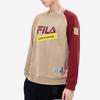 FILA X MIHARA YASUHIRO Loose Color Block Logo Casual Pullover Long Sleeve American Vintage Sweatshirt Men sweatshirt Ceramic-Gray F11M243205F-GY