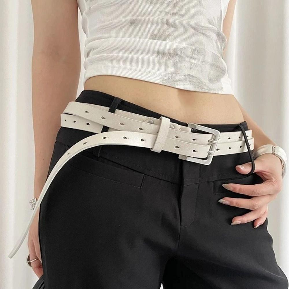 Leather Women's Belt Vintage Dress Jeans Belt American Waist Belt  Waist Accessories