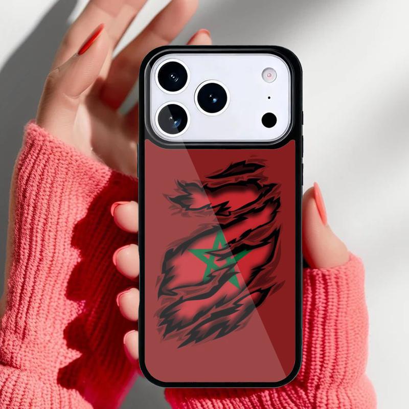 Marokko Flagge Wappen weiche Handyhülle für iPhone 17 16 15 14 13 Pro Max Rückabdeckung für 12 11 Pro Hülle