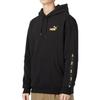 Puma Logo Print Drawstring Hoodie Long Sleeve Sweatshirt Men Tops Black 674352-01