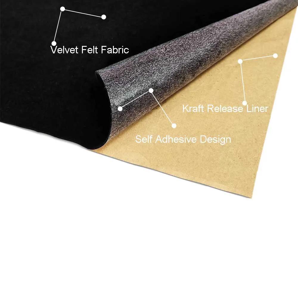 1/2/3 Roll Self-Adhesive Velvet Flock Liner 45x148cm, Multi-Color Contact Paper for Jewelry Box Lining, Drawer & Craft Projects