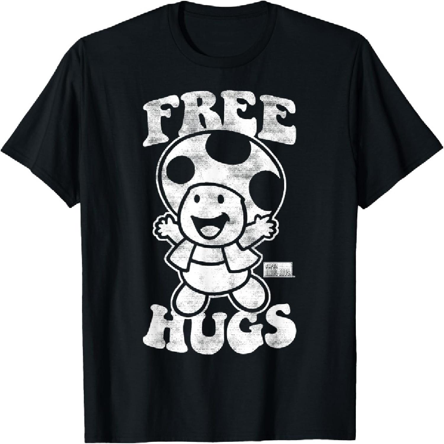 

Nintendo Super Mario Toad Free Hugs Vintage Graphic T-Shirt T-Shirt XXXXXL різнокольоровий