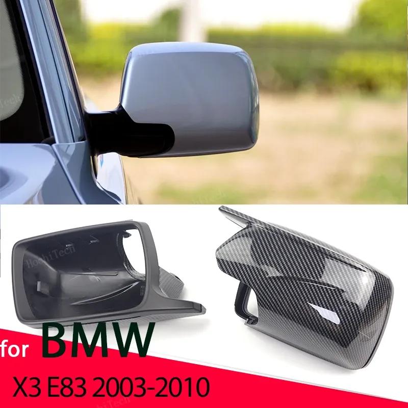 Carbon Fiber Style M Shape Side Mirror Cover Caps for BMW X3 X 3 E83 2003-2010 Replacement