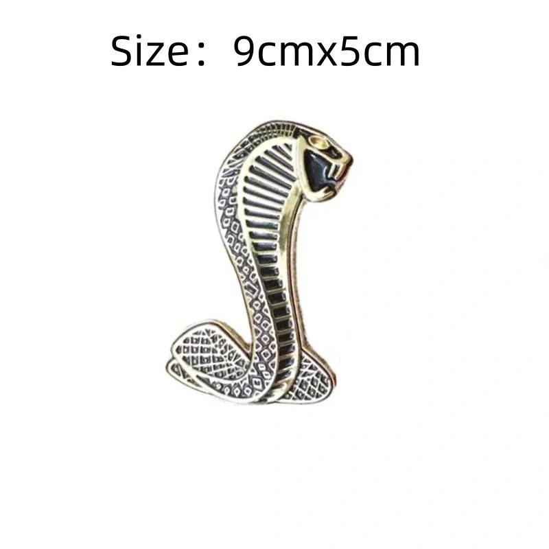 1Pc Metal Snake adder Badge Sticker Car Front Grille Side Fender Rear Trunk Emblem Decal Styling Accessories