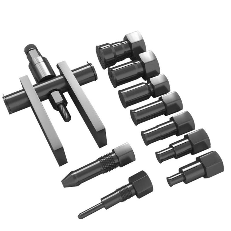 Jeu de 10 extracteurs de roulements avec mandrins de 8-25 mm pour moto, voiture, roulements aveugles industriels, outils revêtus antirouille