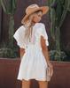 Bamboo Cotton Belted Backless Beach Cover-Up Dress