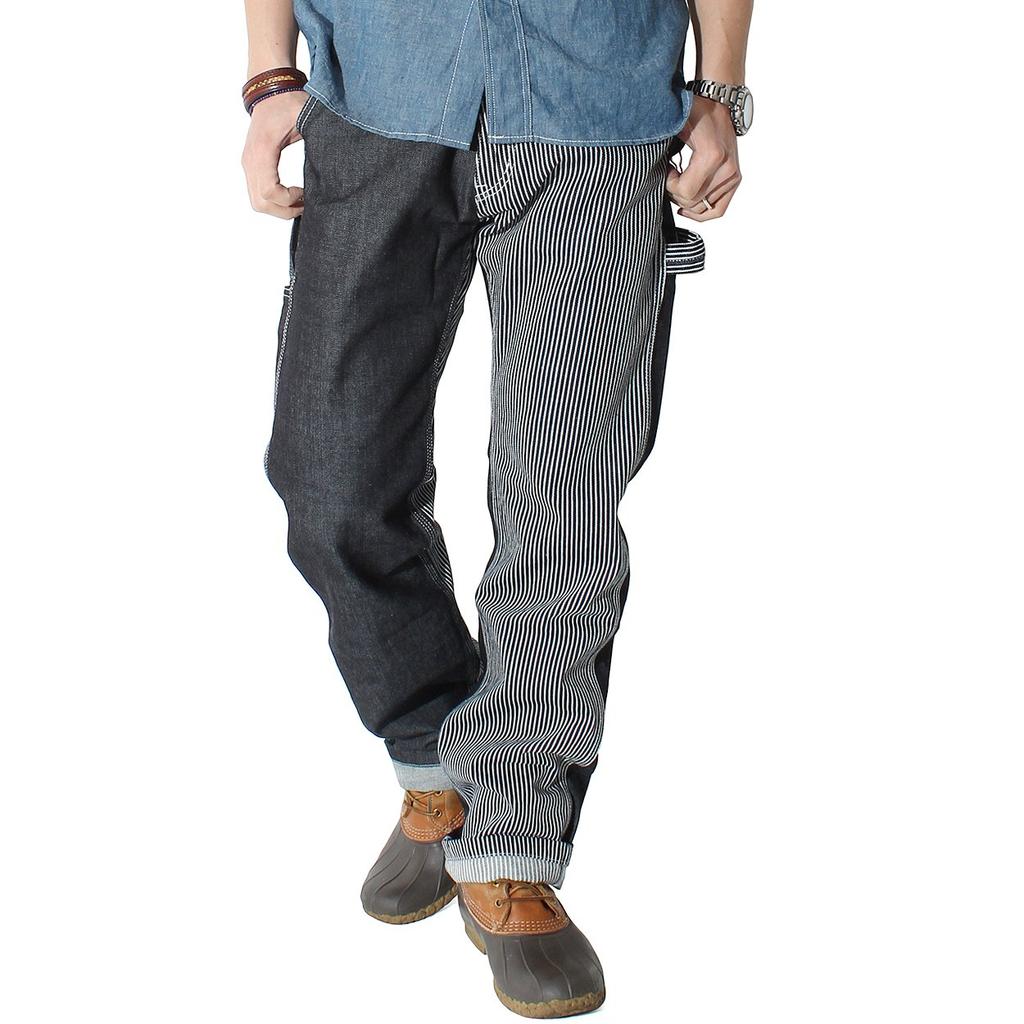 Kojima Jeans Denim Work Size 34 Men's Multi-Stripe Pants,