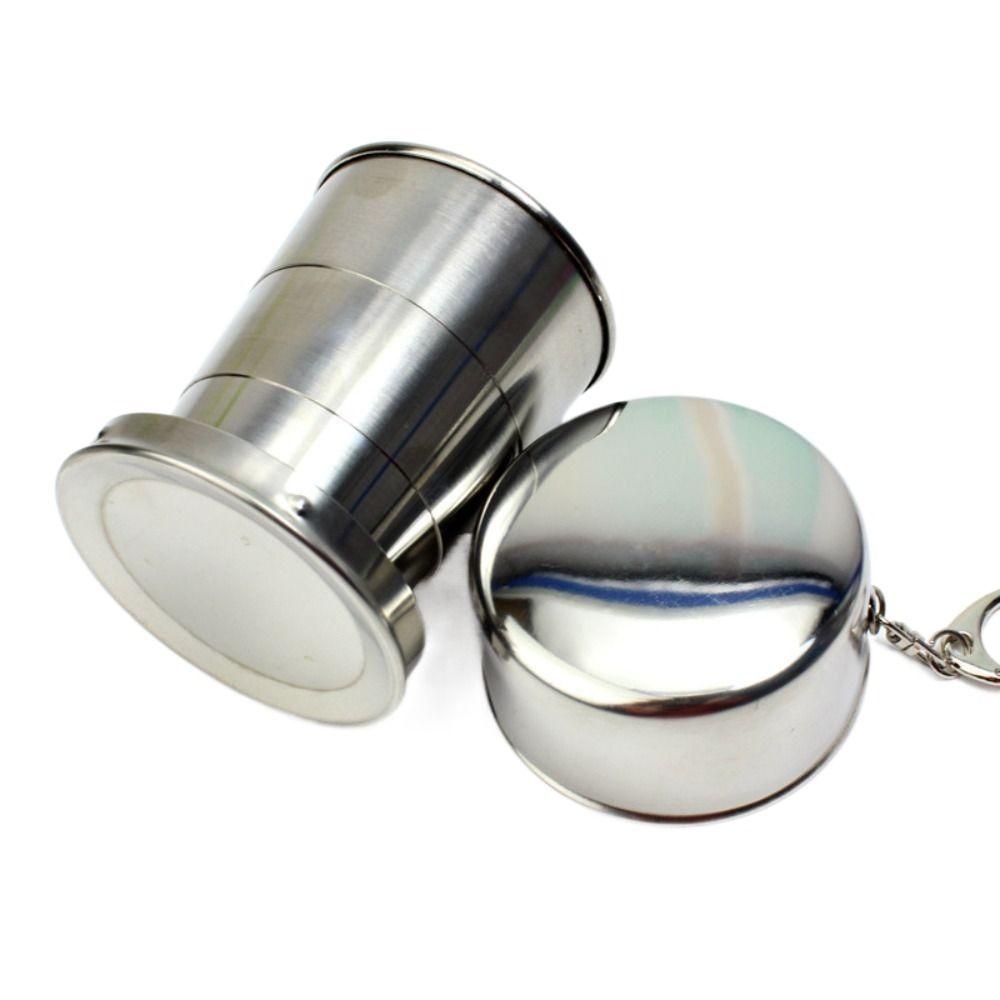 Folded Stainless Steel Folding Cup 150/250ML Collapsible Cups Retractable Cup  Travel