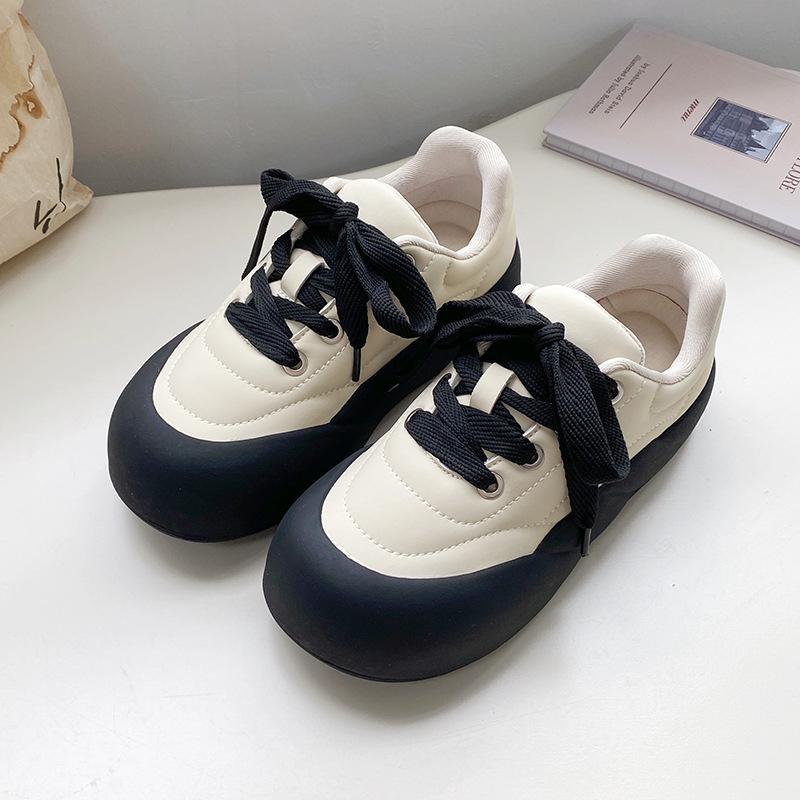 Autumn dopamine student ugly cute board shoes women's niche design sense thick sole heightening Harajuku casual shoes