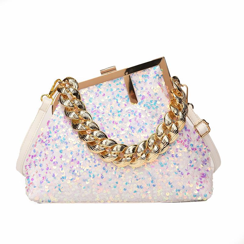 Autumn and Winter New Sequined Banquet Mobile Phone Shoulder Messenger Bag High-end Fashion Atmospheric Women's Bag