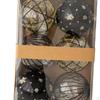 6 Pieces Christmas Ball Ornaments Set Baubles Pendants for Garland Housewarming