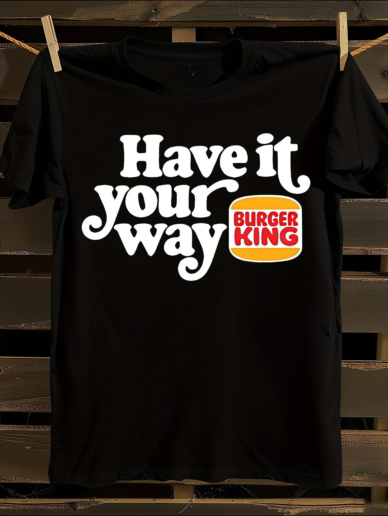 Vintage Burger King Retro Ad Slogan T-shirt XL