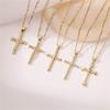 Elegant Crosses Necklace Charm Pendant Comfort Fits with Adjustable Length Chain for Everyday Wear