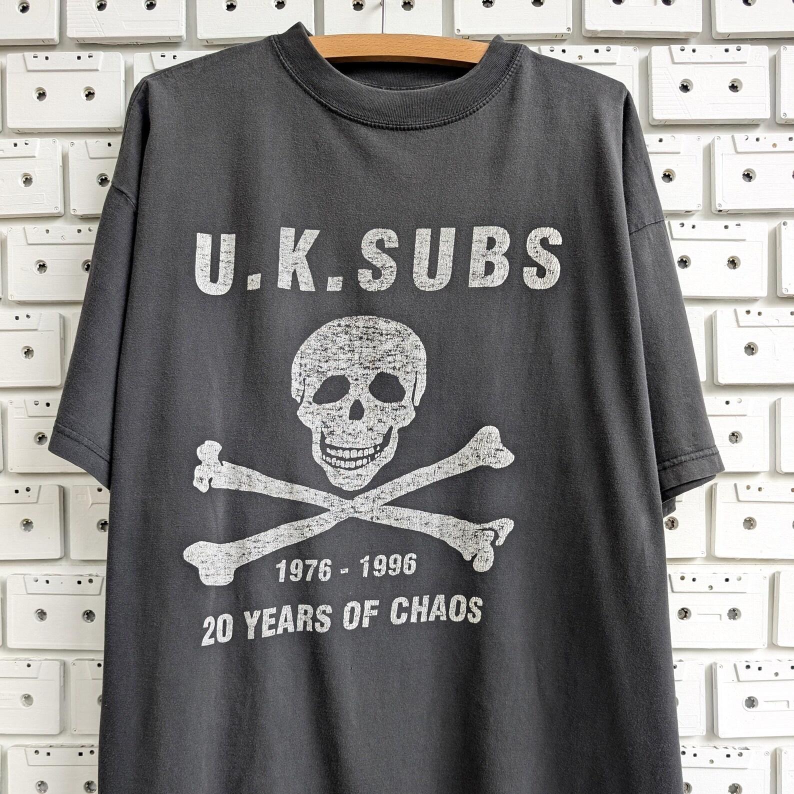 Vintage 1996 U.K. Subs T shirt 20 Years Of Chaos English Hardcore Punk Rock Band Merch Tee Size XL M