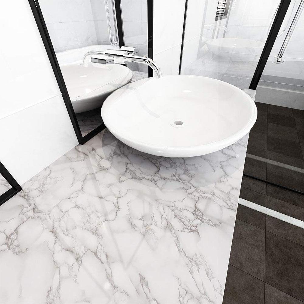 Hârtie de contact marmorată pentru blaturi, Tapet detașabil autoadeziv pentru blat, Impermeabil pentru spatele bucătăriei