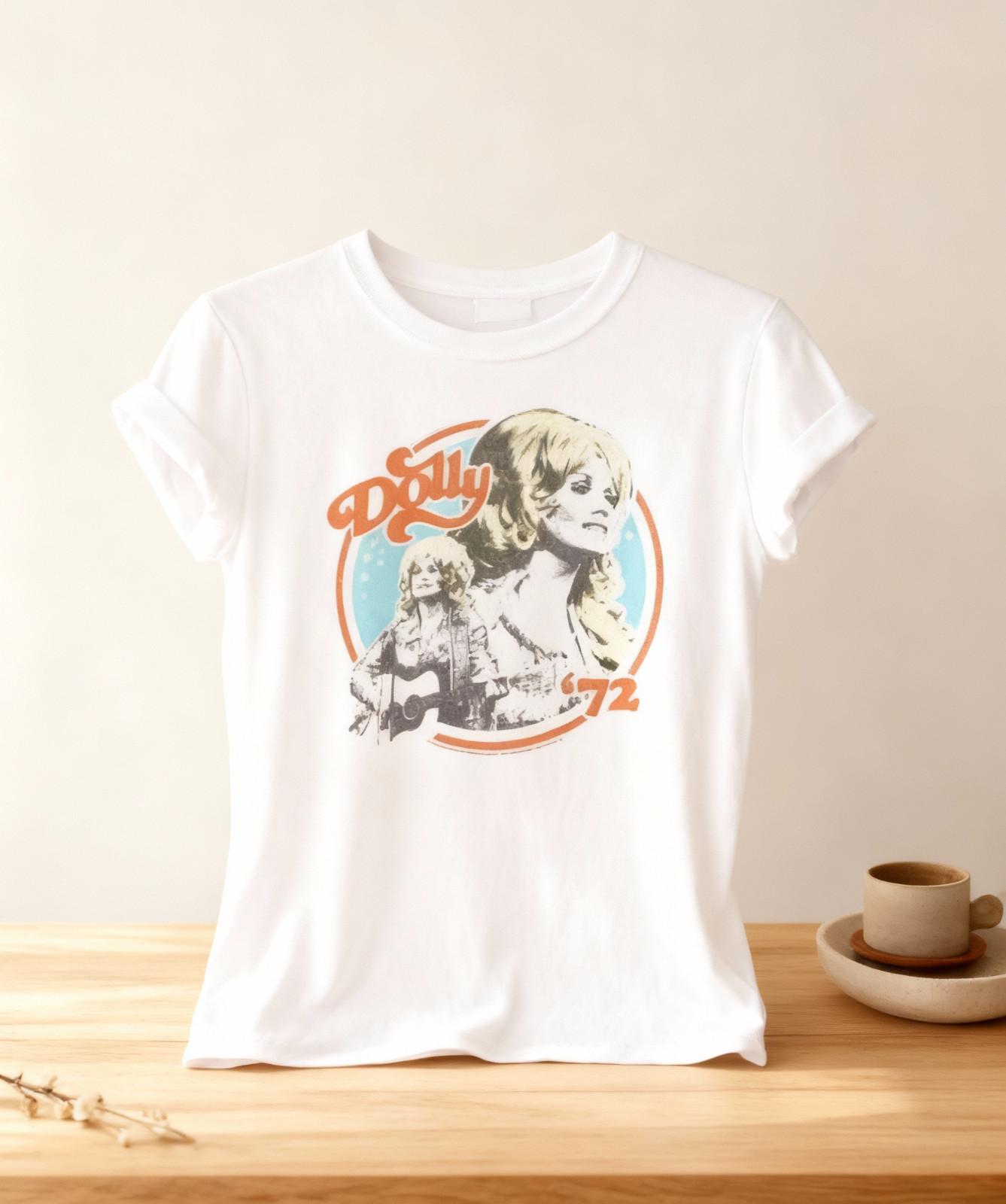 Dolly Parton Dolly 72 White Men Short Sleeve Cotton T-Shirt XXXL