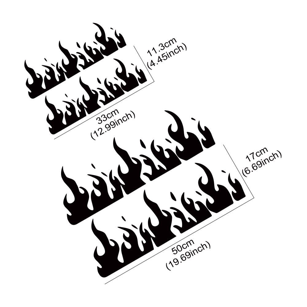 Burning Stereoscopic Flame Car Stickers Car Vinyl Decal Waterproof Vehicles Motorcycle Stickers Car Accessories Decoration