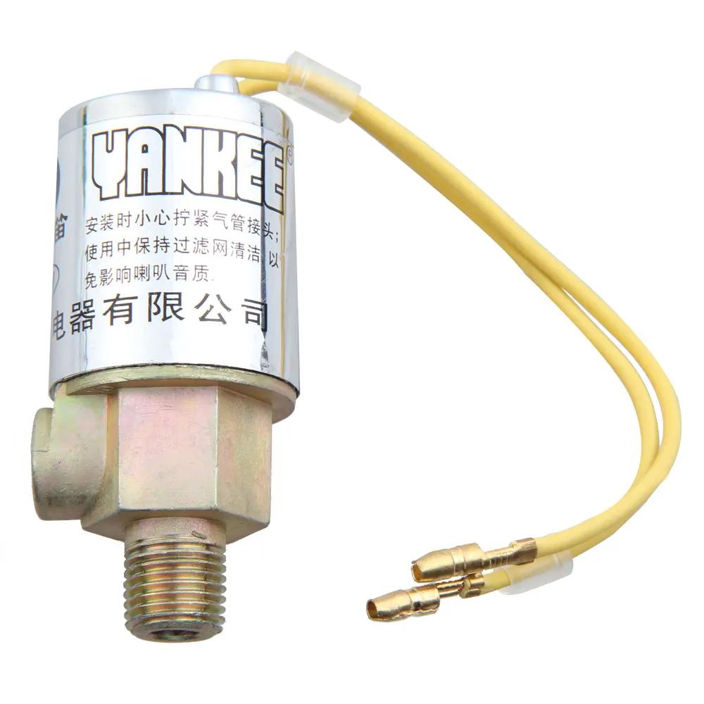 12V/24V 1/4inch Metal Train Truck Air Horn Electric Solenoid Valve Auto Train Truck Horn High Quality Wholesale (Color Randomly)