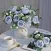 1/3PCS Artificial Flowers Wedding Table Home Bedroom Decoration Bridal Bouquet Garden Fake Silk Peony Hydrangeas Vase Outdoors