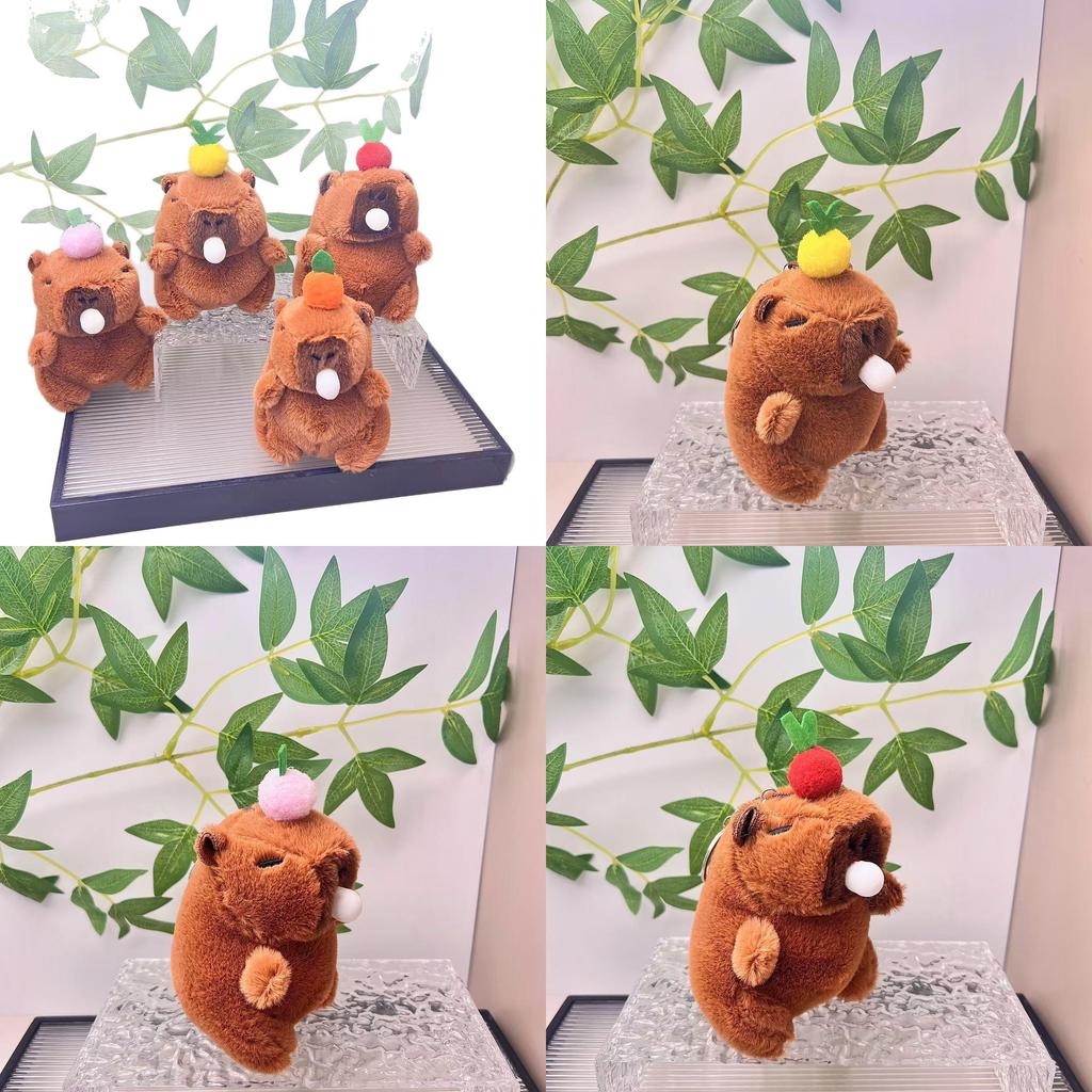 Adorable Capybara Plush Keychain Bubble Blowing Soft Toy Perfect For Animal Lovers