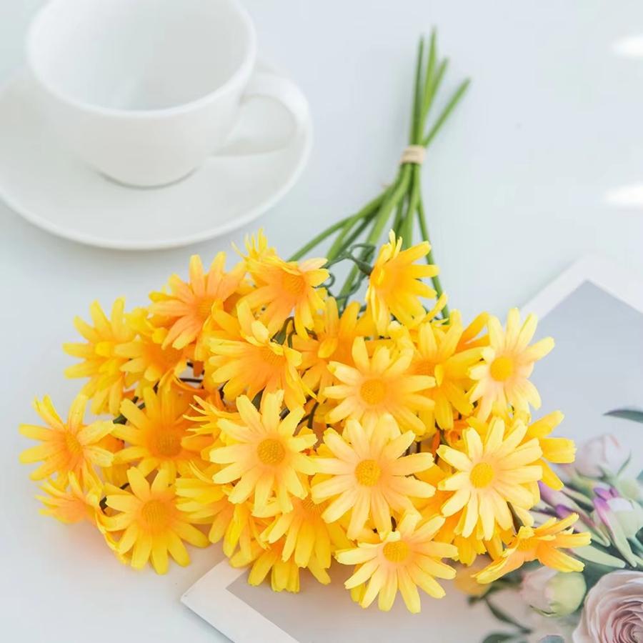 Silk Artificial Flowers Bulbous Chrysanthemum Bubble Grass Outdoor Wedding Wreaths Bridal Bouque Home Diy Hot Sales Decoration