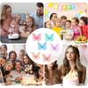 48pcs Paper Butterfly Birthday Decorations Multiple Colors Lightweight Butterfly Topper for Birthday Anniversary Wedding Party