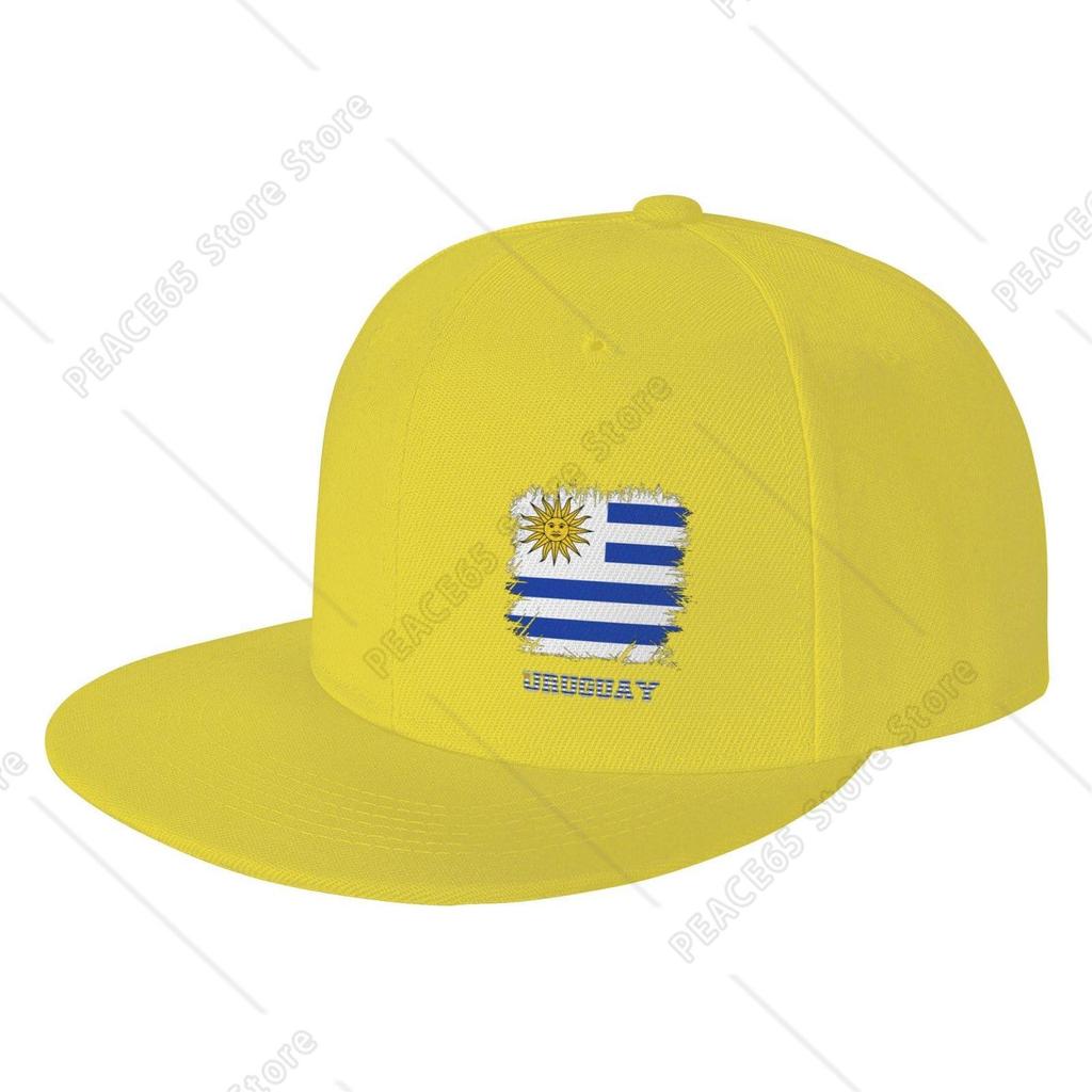 Vintage Uruguay Uruguayanische Flagge Snapback Mütze für Unisex Damen Klassische Flache Kappe Baseballkappe Verstellbar Trucker Mütze Druck Unisex