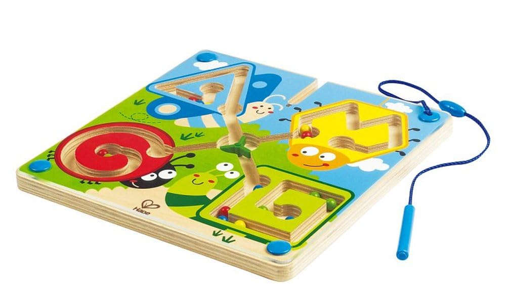 Hape Bug Rolling Maze, 24.5 x 24.5 x 2.1 cm, Ages 3 and Up, Wooden Pretend Play Toy, E1709