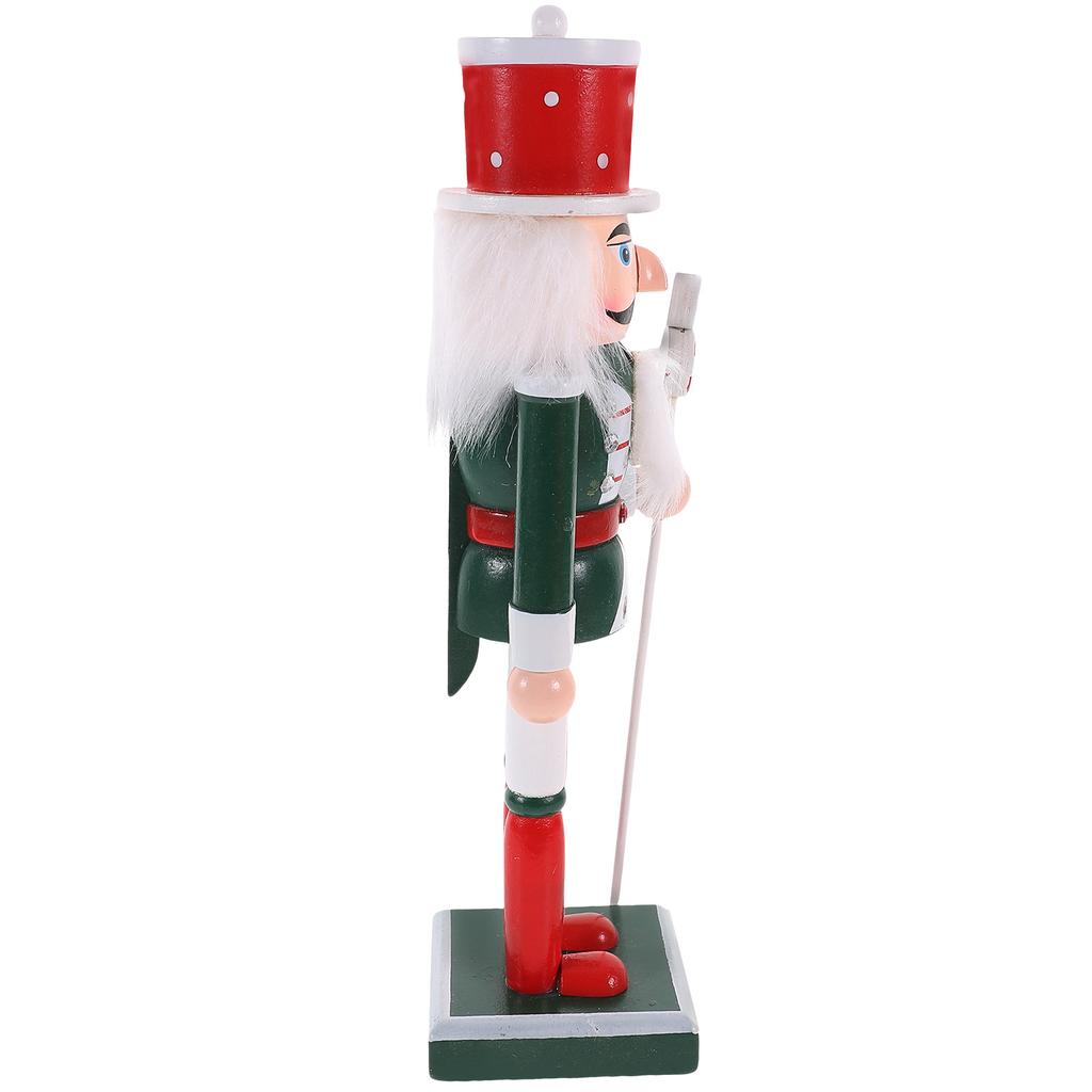 25Cm Wooden Wooden Nutcracker Nutcracker Soldier Christmas Nament Home Decor Figurine Holiday Craft Garden Decoration
