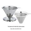 Dual-Layer 304 Stainless Steel Coffee Filter, Available in 300/600/800 Mesh, No Paper Needed for Hand Drip Brewing.