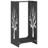 Firewood Rack Black 40 x 30 x 80 cm Cold Rolled Steel