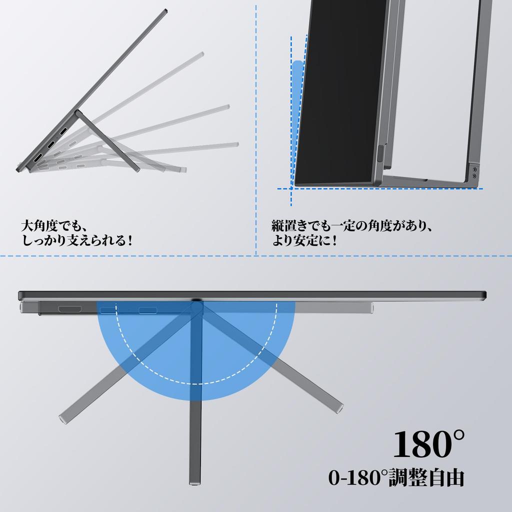 Cocopar OLED Mobile Monitor with Wide Color 450NIT High Contrast Storage Case VESA 1920x1080 USB Mini Portable Monitor for and More 13.3-inch 100%