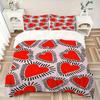 3pcs Heart Pattern Bedding Set, Breathable and Soft, Suitable for All Seasons, Ideal for Home Use, Suitable for Bedroom Decor yy250821234