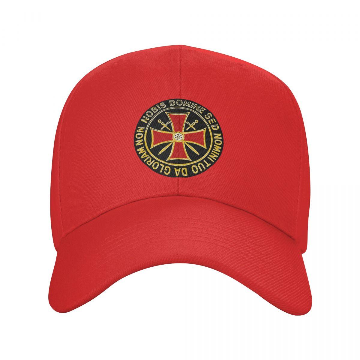 Punk Unisex Templar Crossed Sword Baseball Cap Adult Knights Templar Adjustable Dad Hat Men Women Hip Hop Snapback Caps Adjustable Cap