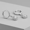 Moissanite Earrings Wrap Diamond Drop BME014