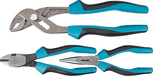 HAZET 1859SPC/3 Plier Set - 3-Piece Set: Includes pliers, wire cutters, needle-nose pliers, crimping tool, electrician s pliers, wire stripper, and wi