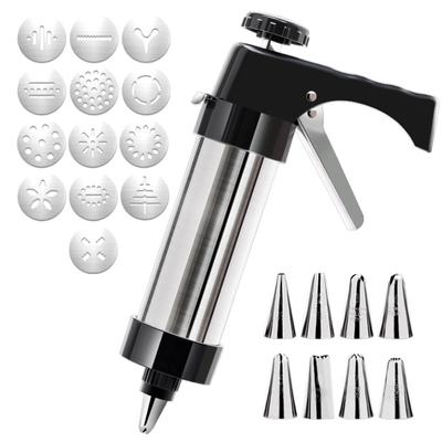 13-teiliges/Set DIY Manuelle Keksform Pistole Kekspresse Set Maschinenpistole Dekorieren Quetschmaschine Churros-Gerät Backwerkzeug