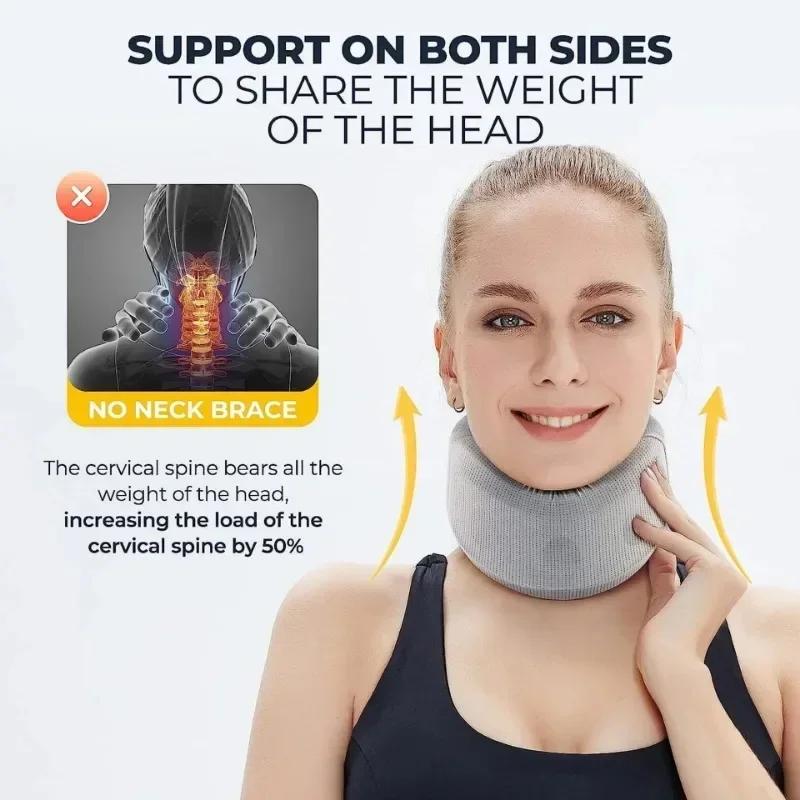 Adjustable Neck Pillow for Cervical Pain Relief Soft Memory Foam Travel Support Airplane Nap Health Durable