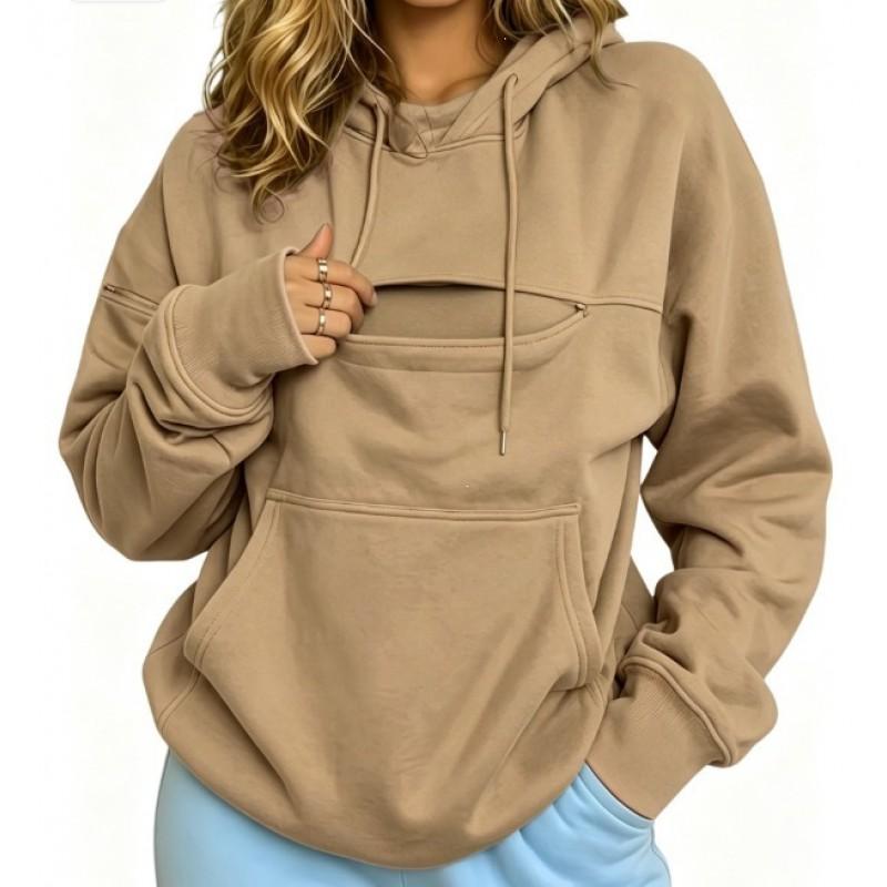 Unisex Fleece Hoodie Long Sleeve Warm Sweatshirt With Pocket Winter