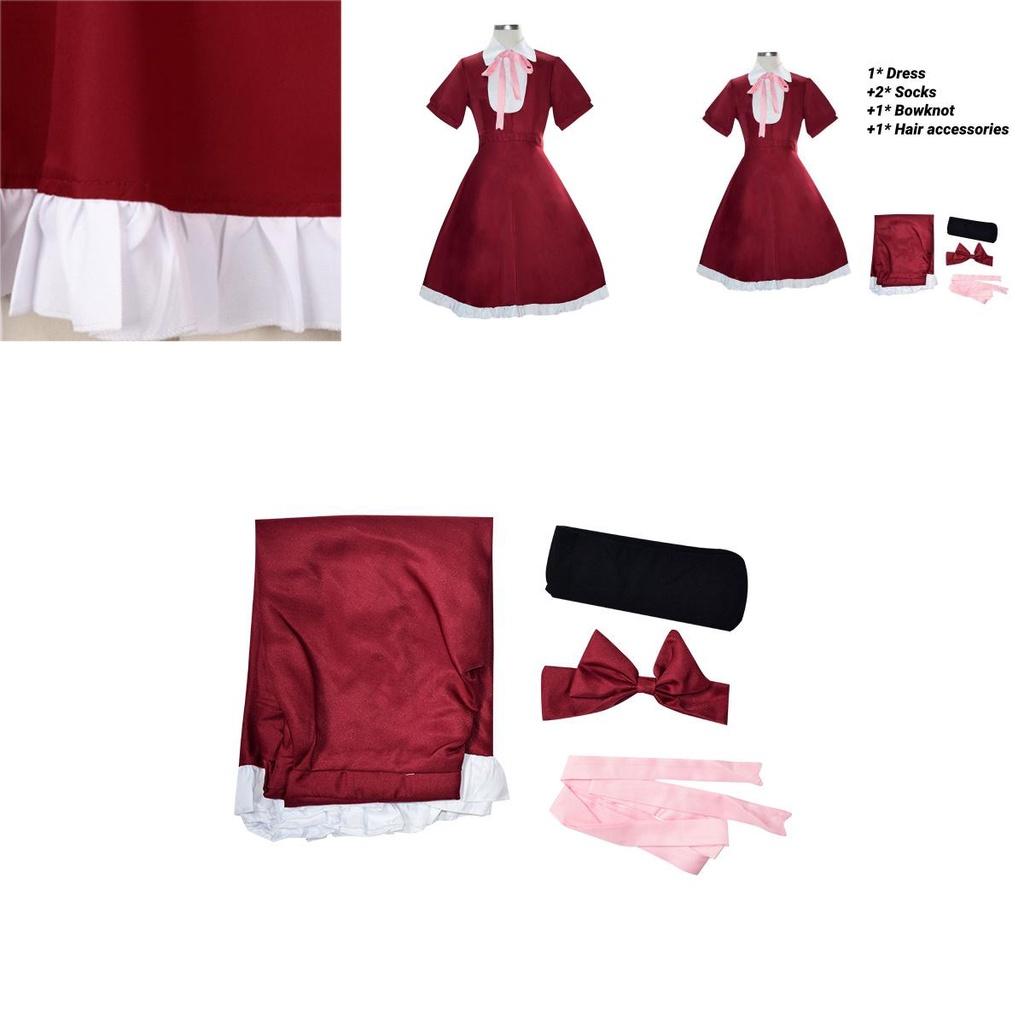 Japanese Anime Inspired Alice Cosplay Outfit Cute Lolita Maid Dress For Women