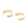 European and American niche gold inlaid stone red flower gold earrings temperament versatile 925 silver needle pearl stud earrings women's