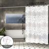 Romantic Garden In the Bathroom, White Floral Shower Curtain, Partition Curtain, Bathroom Hanging Curtain