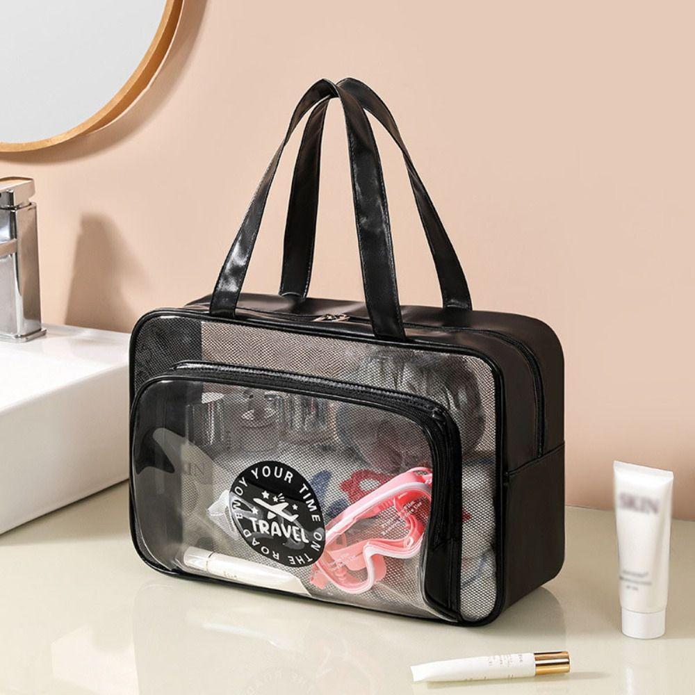 Large Capacity Makeup Bag PVC Swimming Bag Fashion Toiletry Bags Beach Accessories