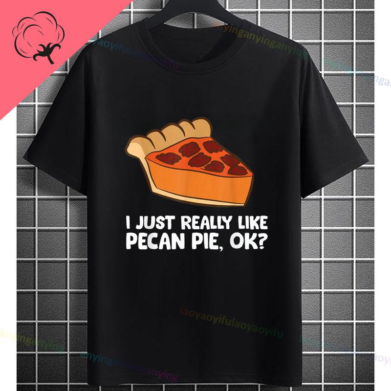 Unisex Funny Who Ate Half of The Chocolate Pecan Pie Graphic TShirt Round Neck 100 Cotton Shortsleeve Casual Outdoor Tshirt
