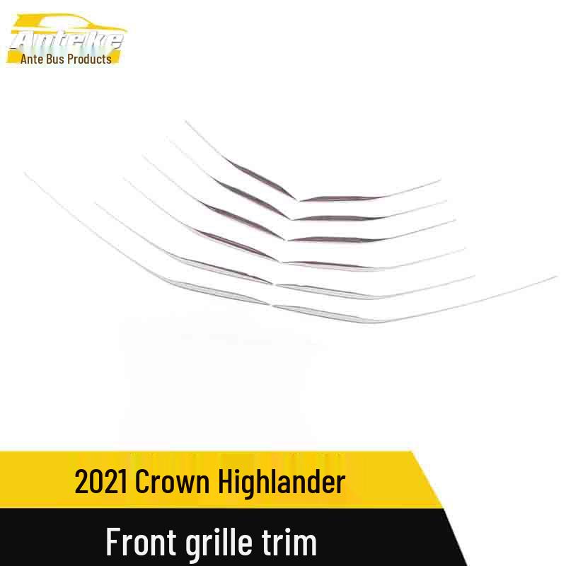 21 Crown Highlander Front Grille Trim & Lip Protector - Anti-Scratch Bright Strip