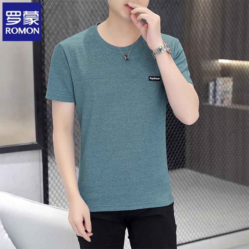 Romon Men's Short Sleeve Round Neck T-Shirt