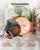 Greenhouse Heater, 2000W Electric PTC Space Heater with Fan, Low & High Heat Modes, 15° Adjustable Angle, Overheat Protection, Portable for Grow Tent,