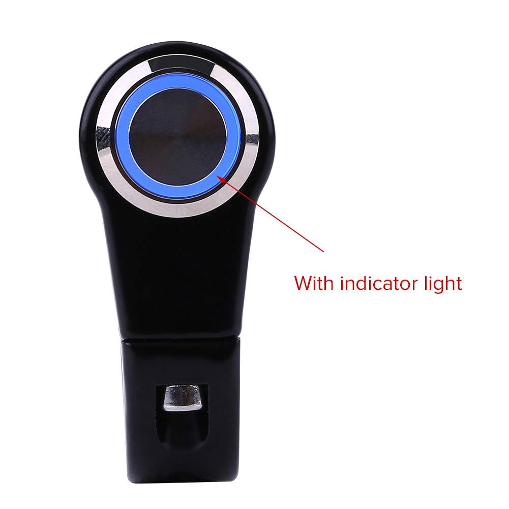 Motorcycle Handlebar Switch, 7/8 inch Handlebar Control Push Button Switch Weatherproof Aluminum Alloy Motorcycle Handlebar Mount Switch Button