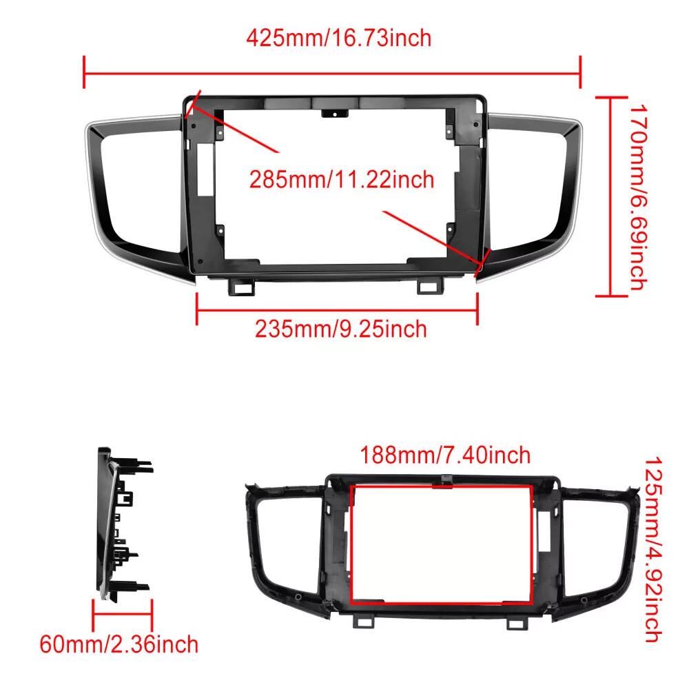 9.7"Android Car Radio GPS Navigation autoradio multimedia player for honda pilot 2016-2018 head unit stereo